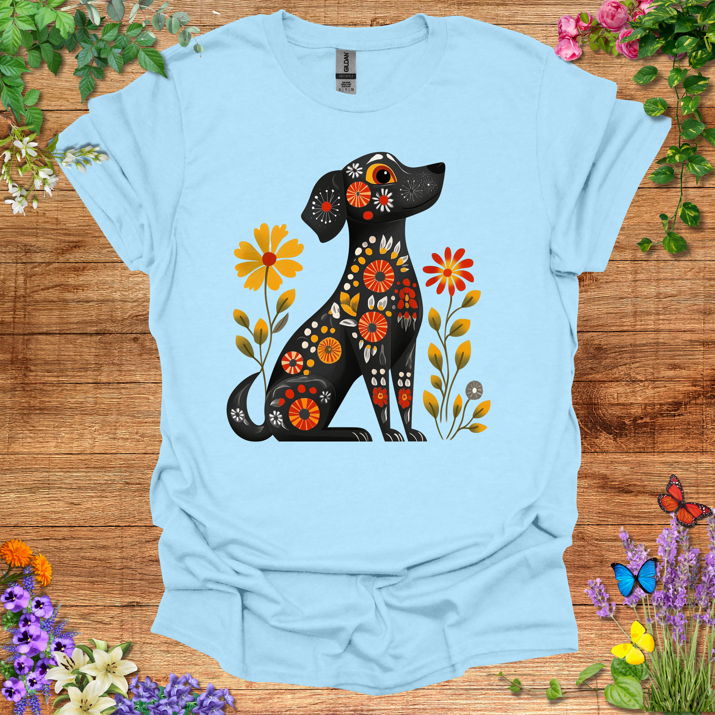#122 Flower Pooch T-Shirt