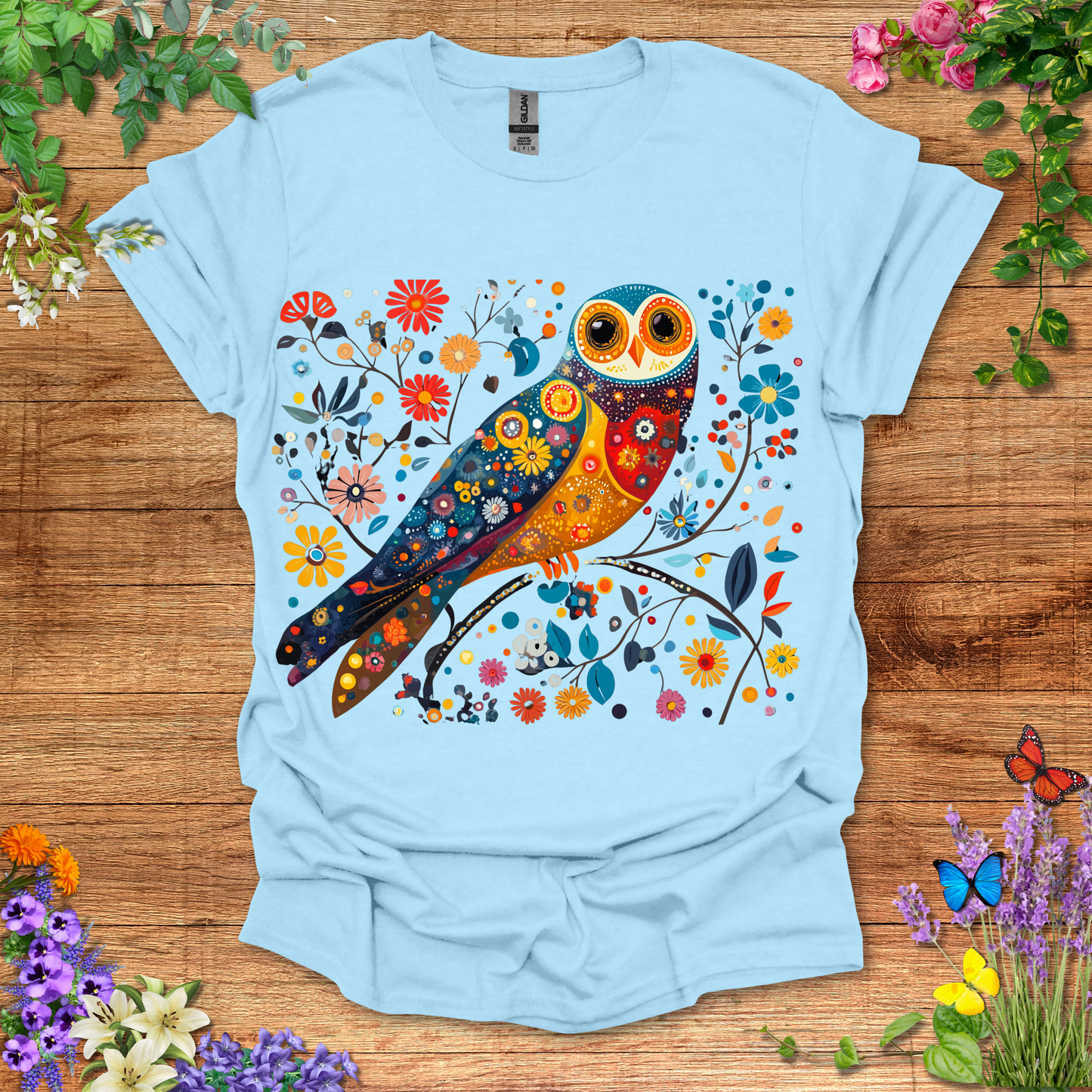 #67 Mosaic Owl T-Shirt