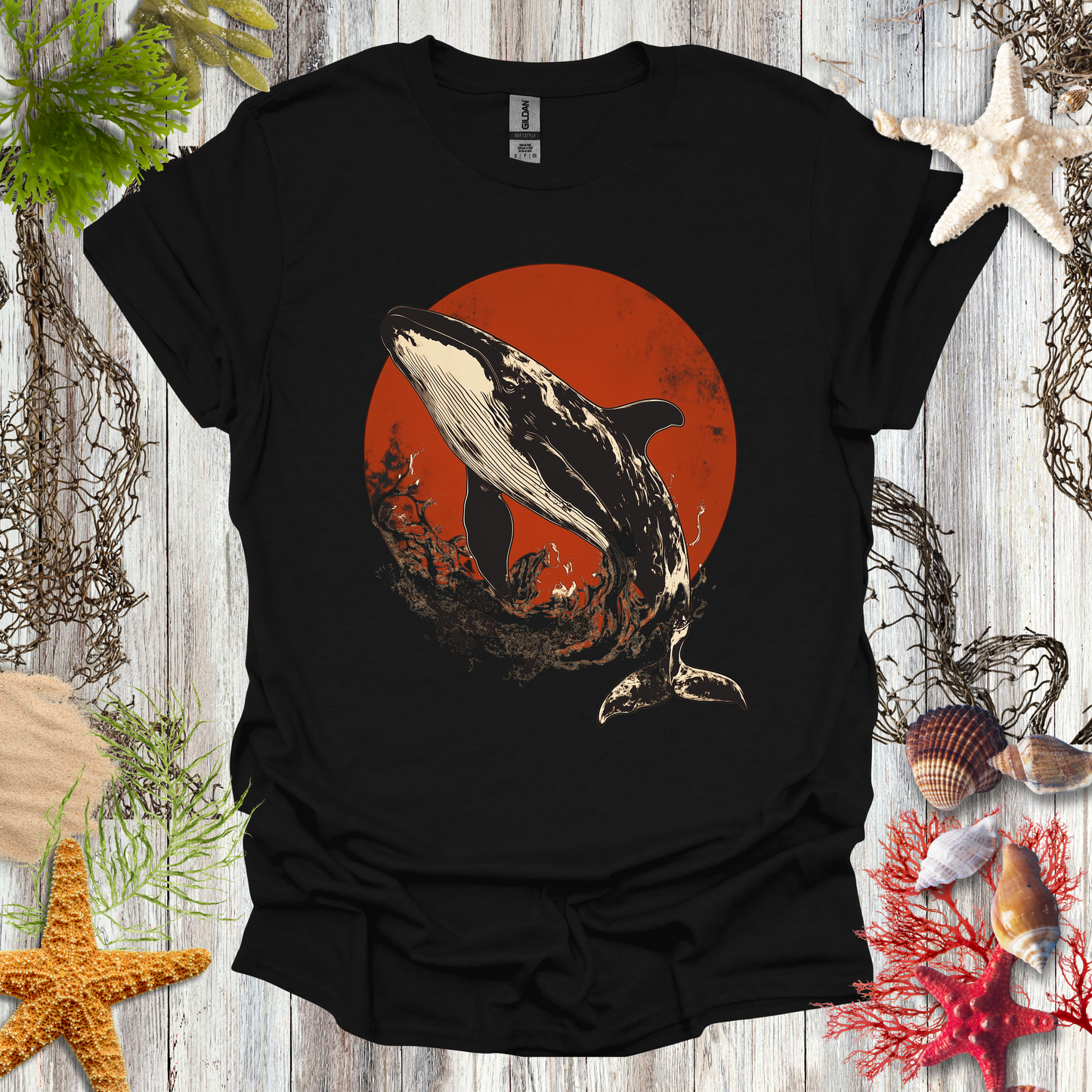 #90 Whale & Sun T-Shirt