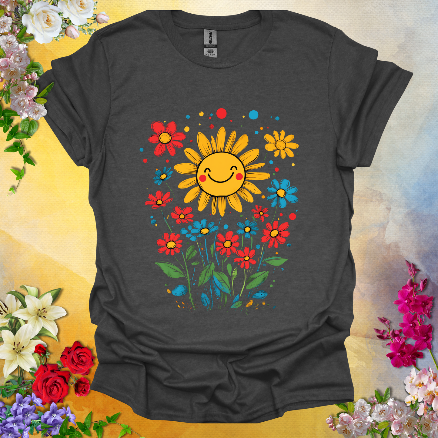 #210 Smiling Flowers T-Shirt