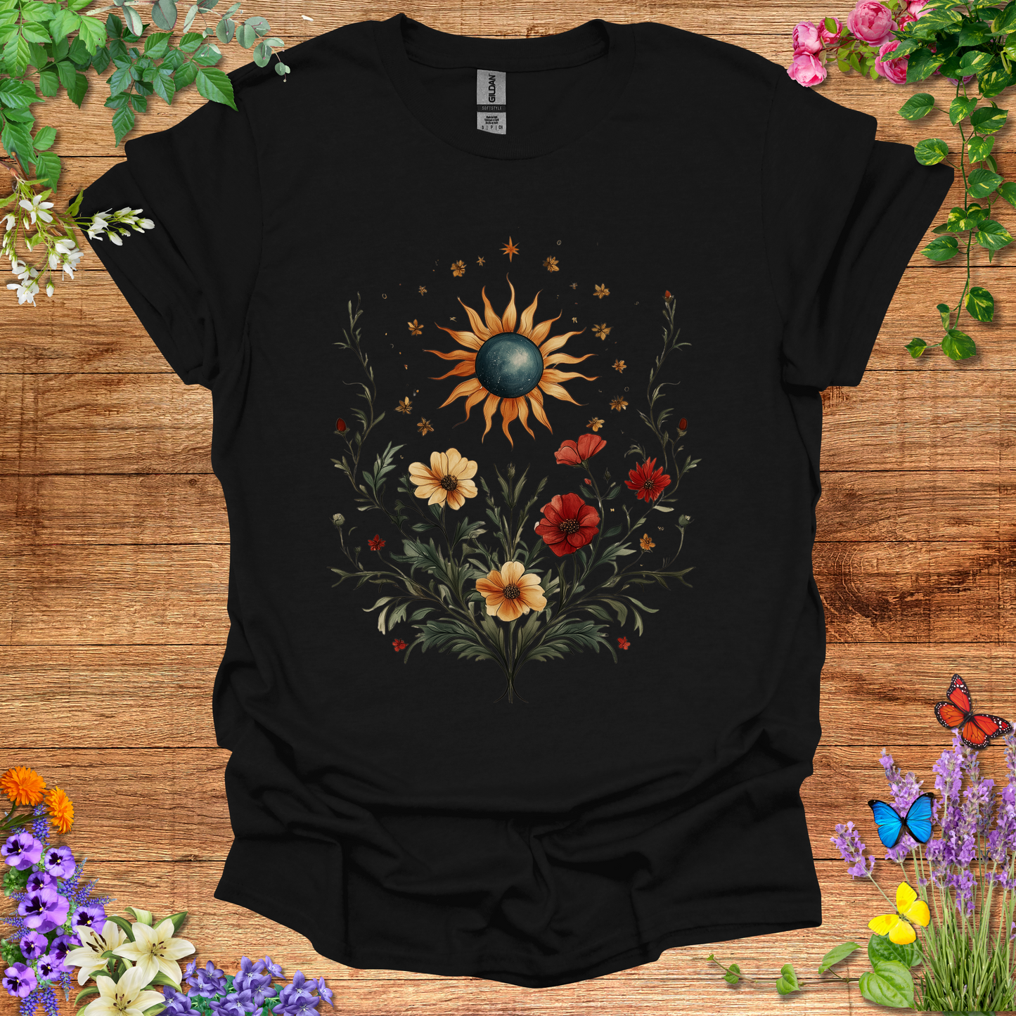 #139 Sun & Flowers T-Shirt