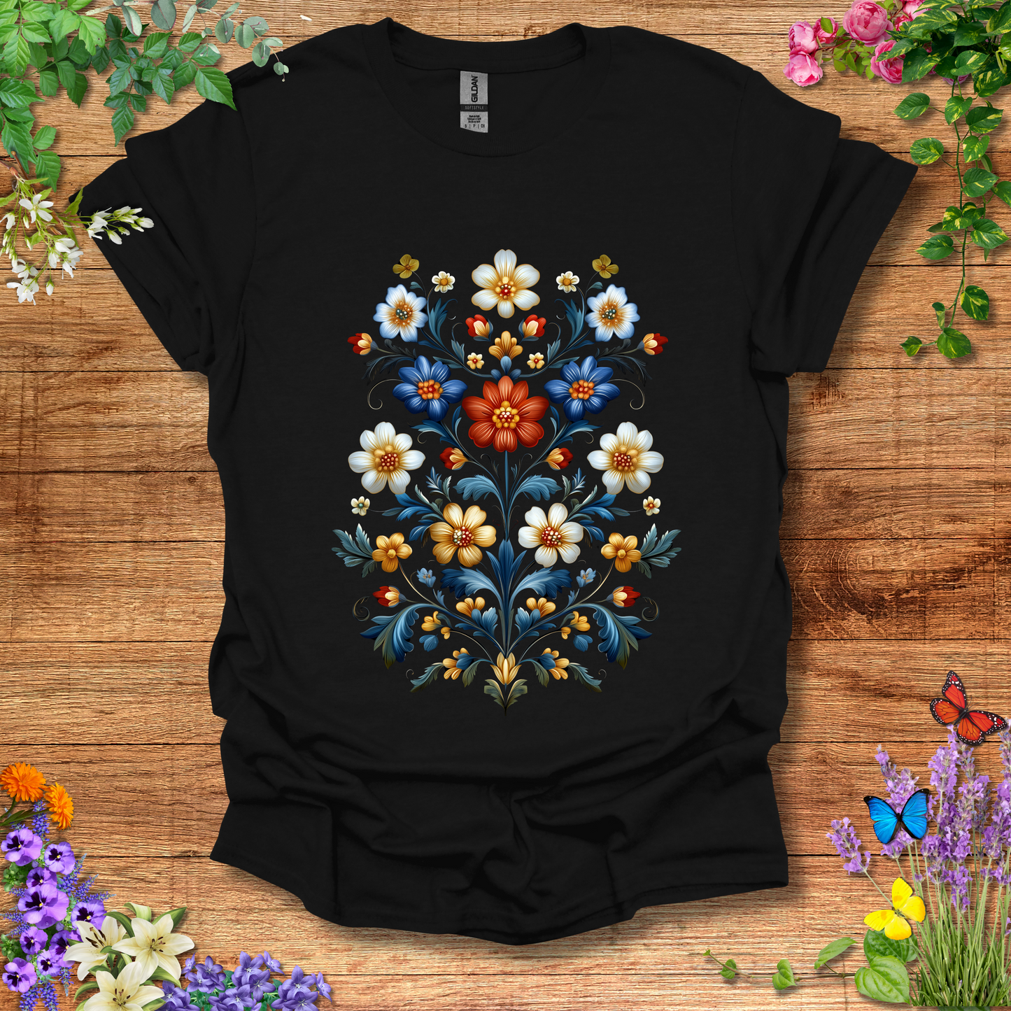 #84 Floral Pattern T-Shirt