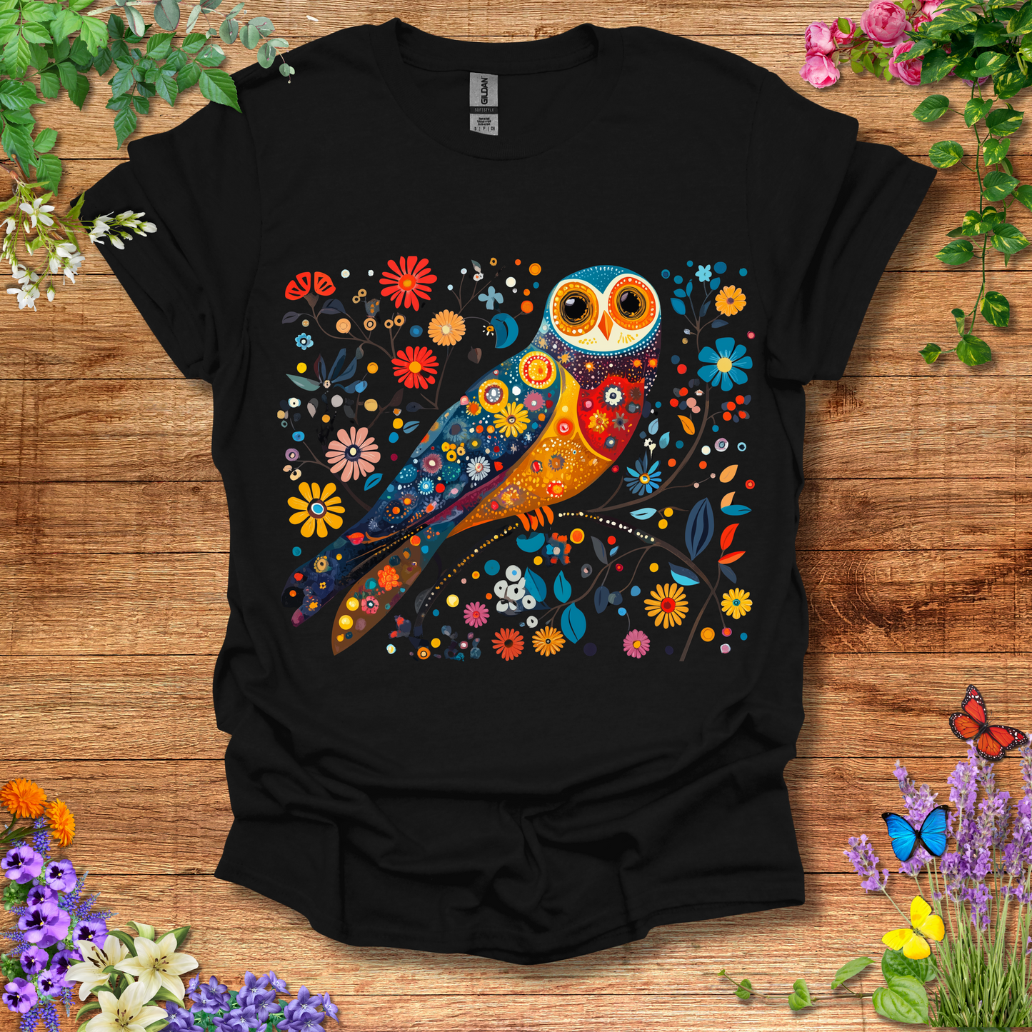 #67 Mosaic Owl T-Shirt