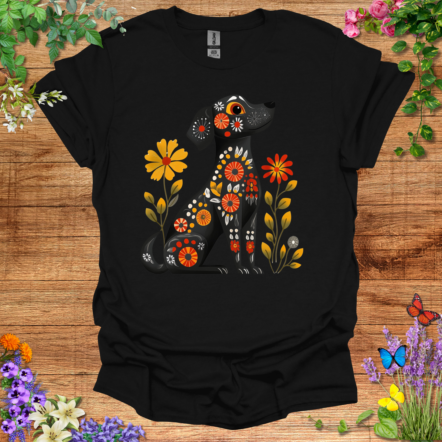 #122 Flower Pooch T-Shirt