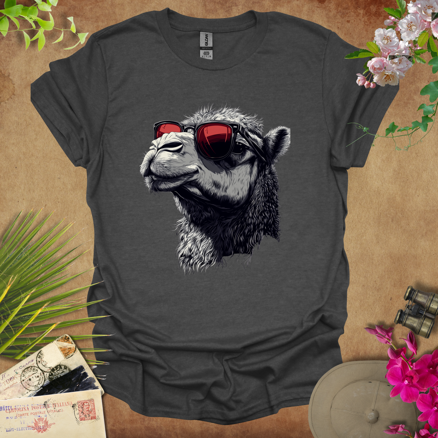 #65 Camel with Sunglasses T-Shirt