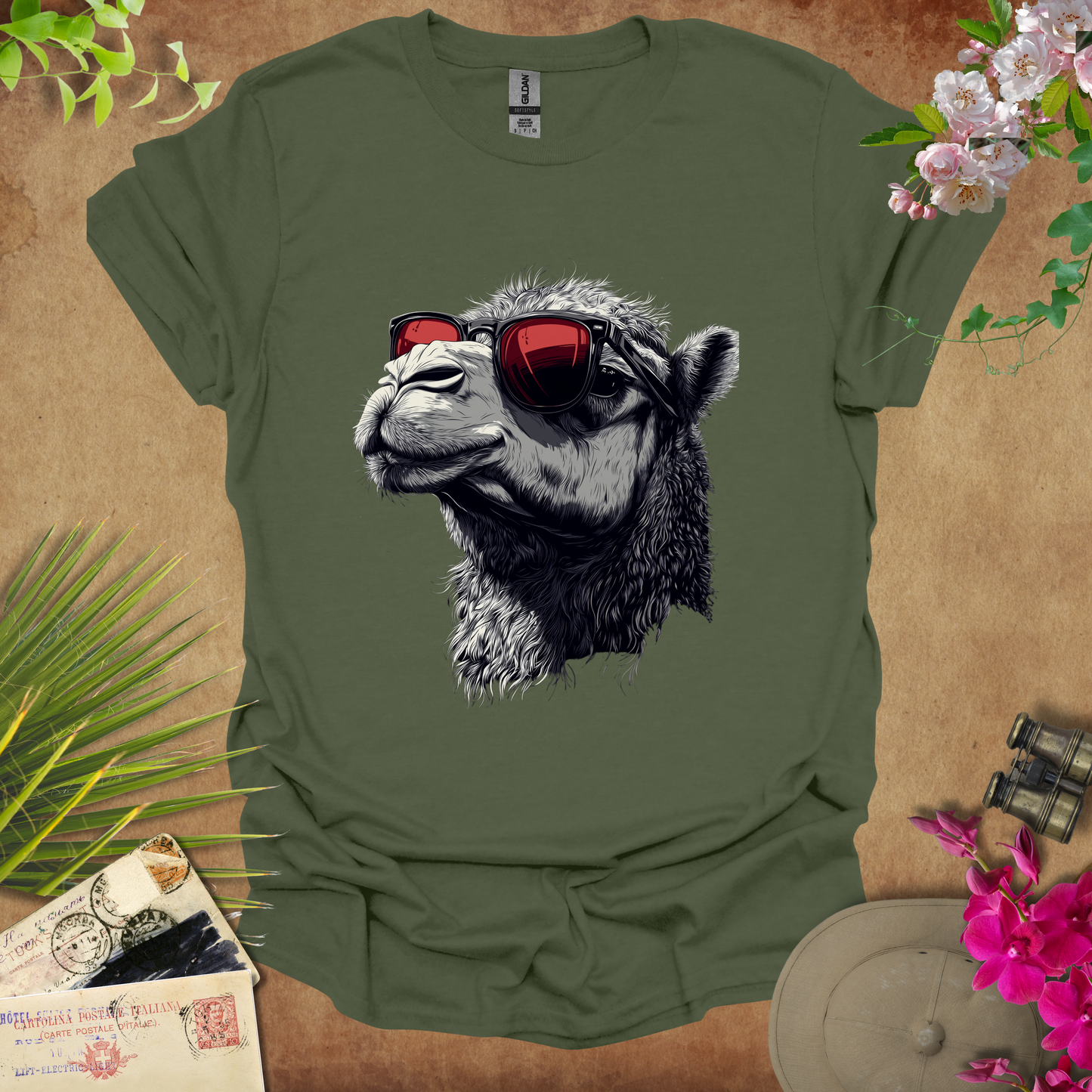 #65 Camel with Sunglasses T-Shirt