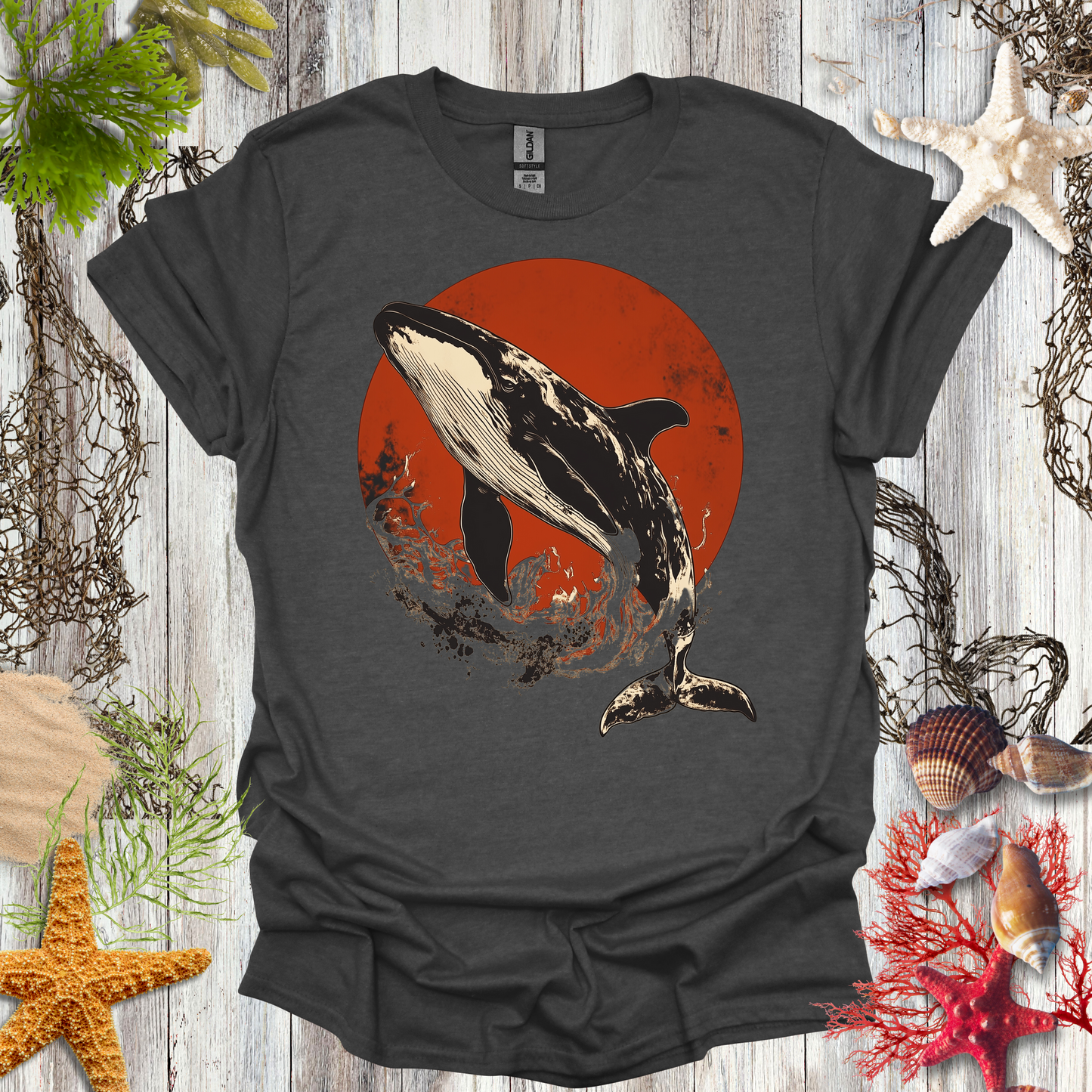 #90 Whale & Sun T-Shirt