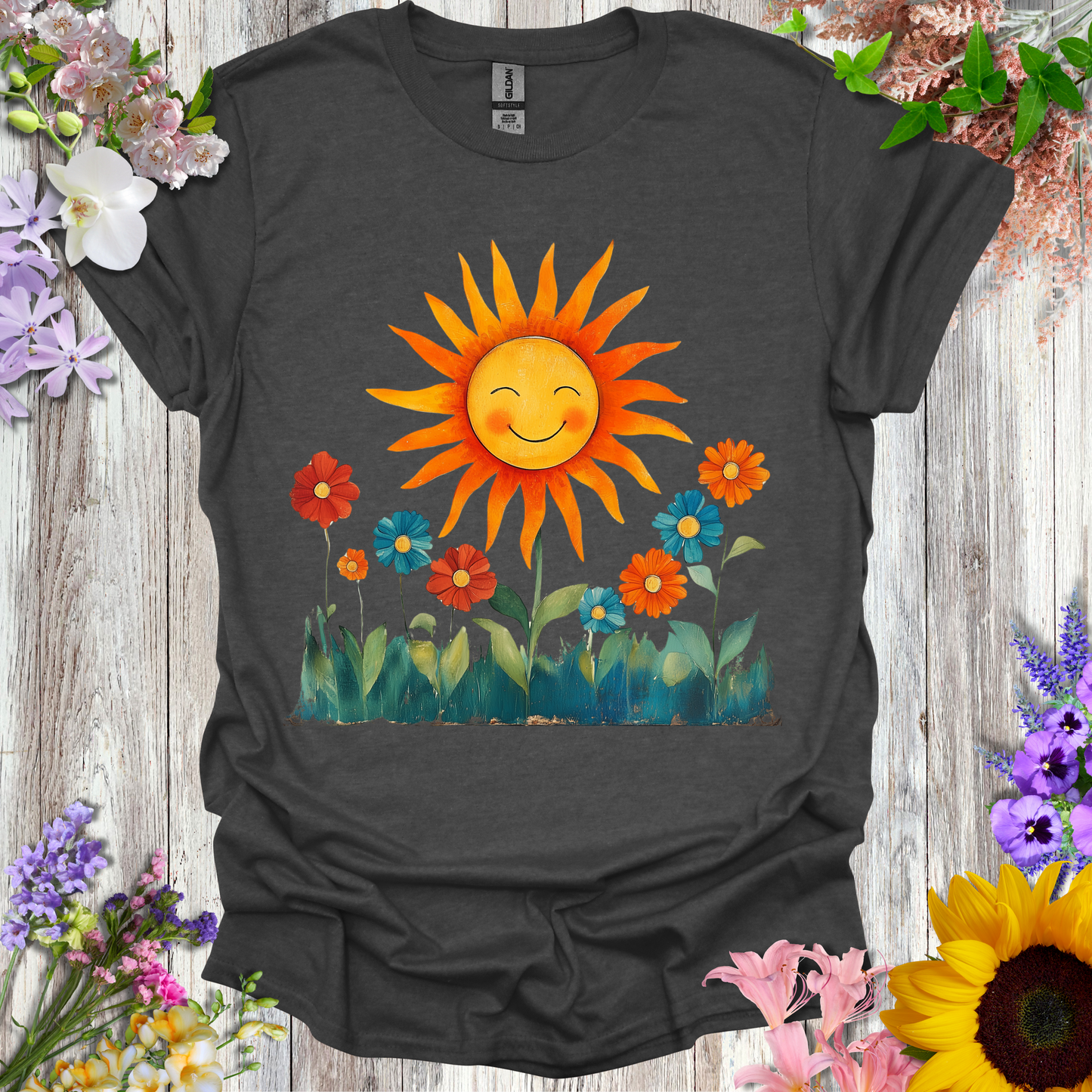 #159 Sun & Flowers T-Shirt