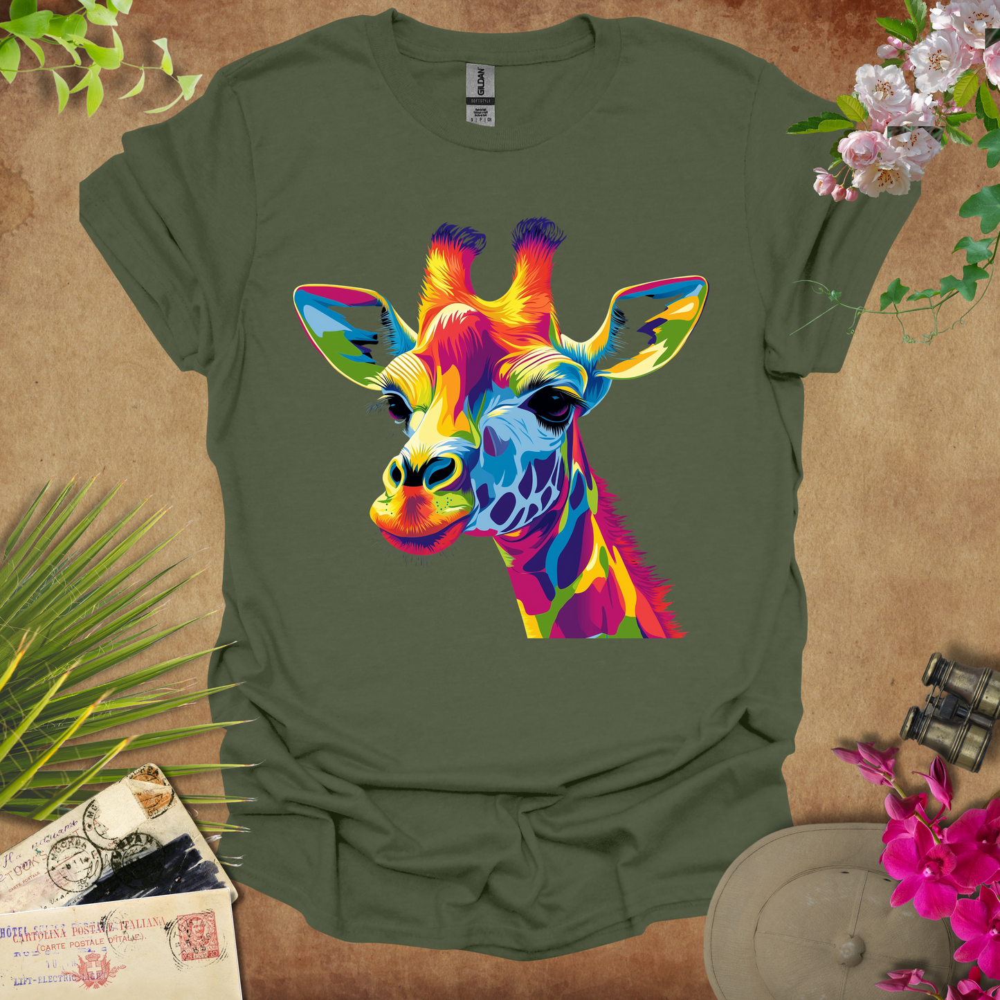 #70 Neon Giraffe T-Shirt