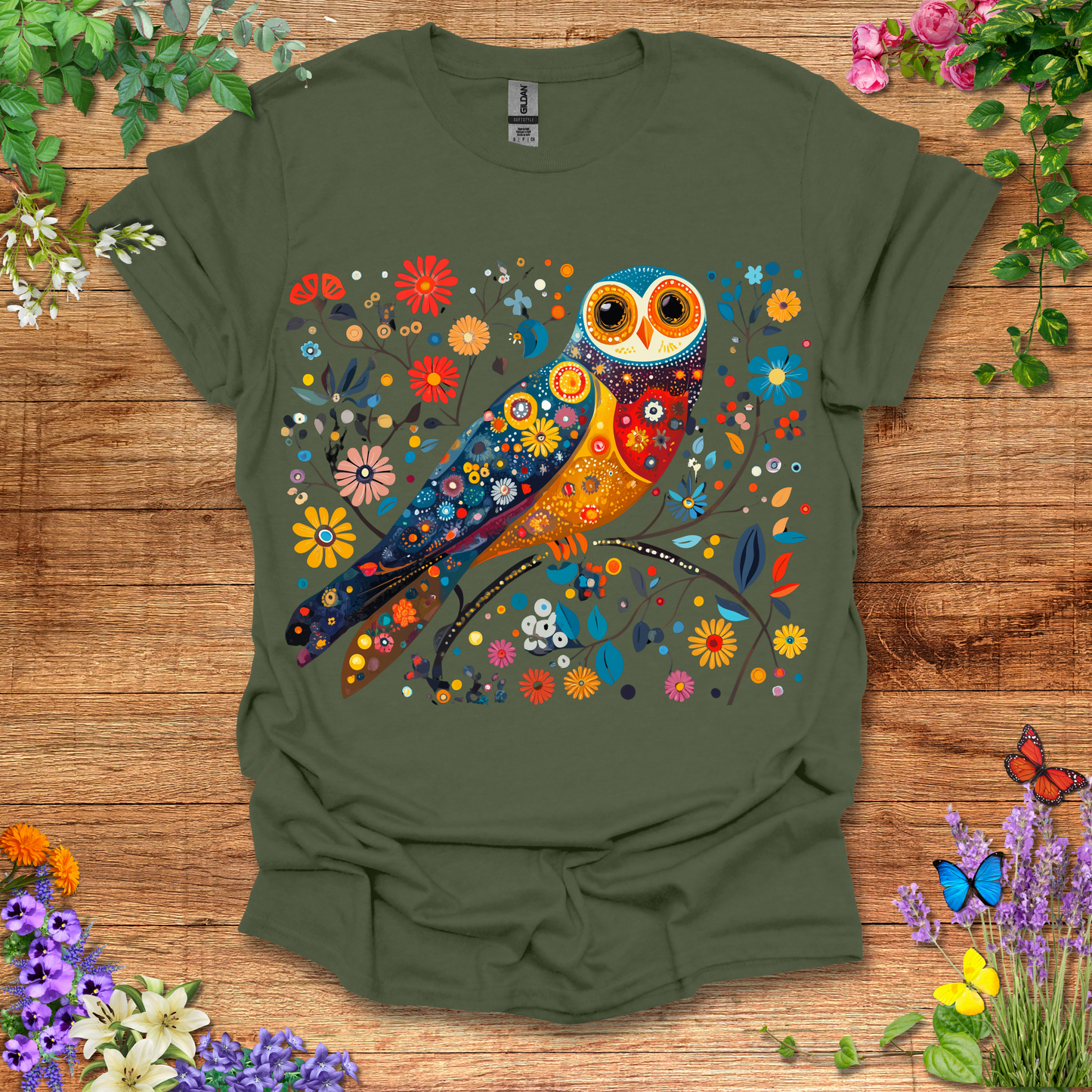 #67 Mosaic Owl T-Shirt