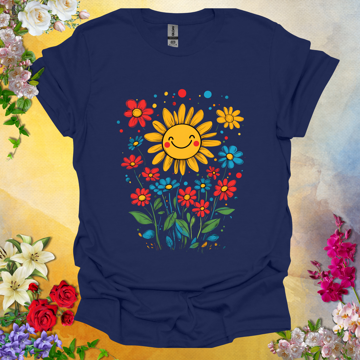 #210 Smiling Flowers T-Shirt