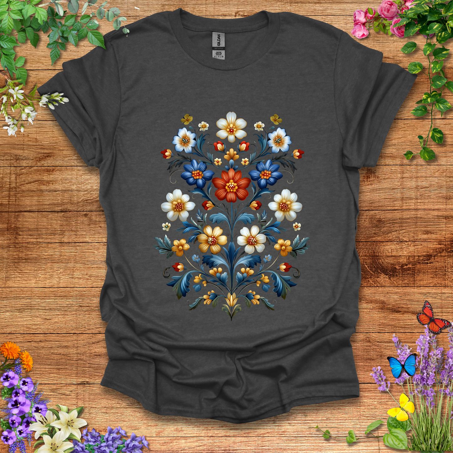 #84 Floral Pattern T-Shirt