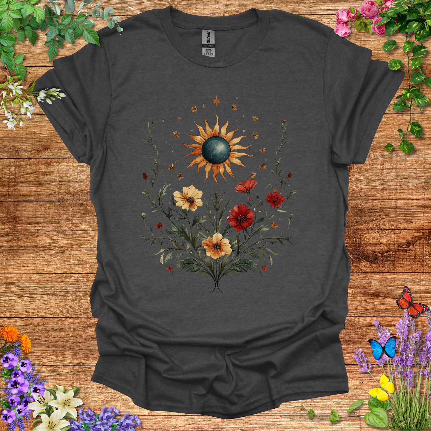 #139 Sun & Flowers T-Shirt