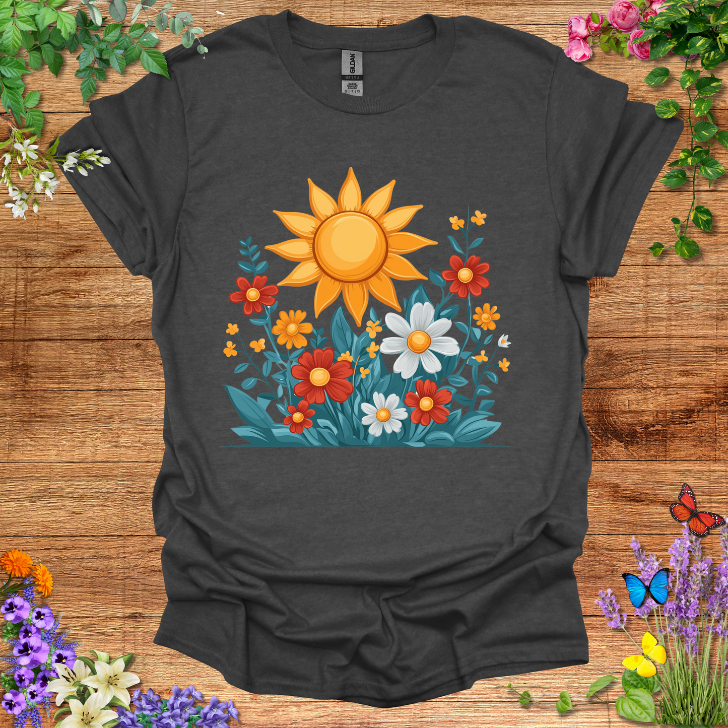 #126 Sun & Flowers T-Shirt