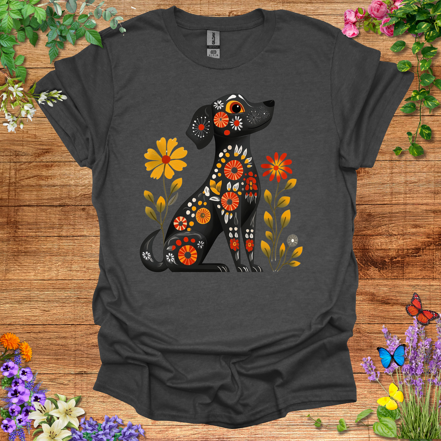 #122 Flower Pooch T-Shirt