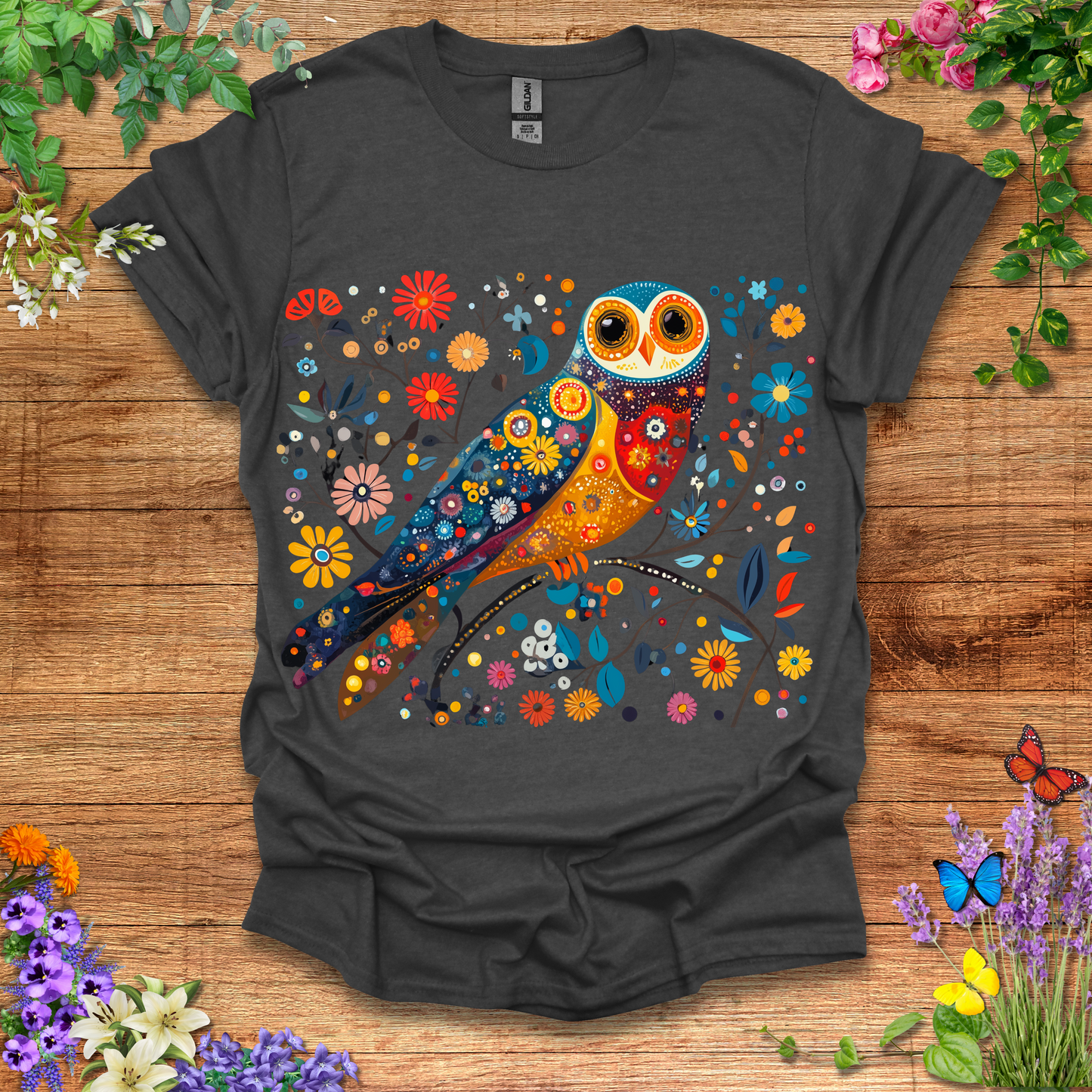 #67 Mosaic Owl T-Shirt