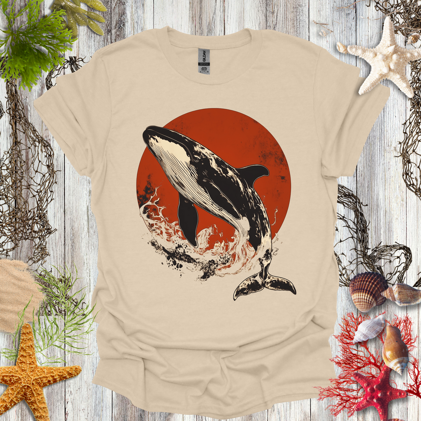#90 Whale & Sun T-Shirt