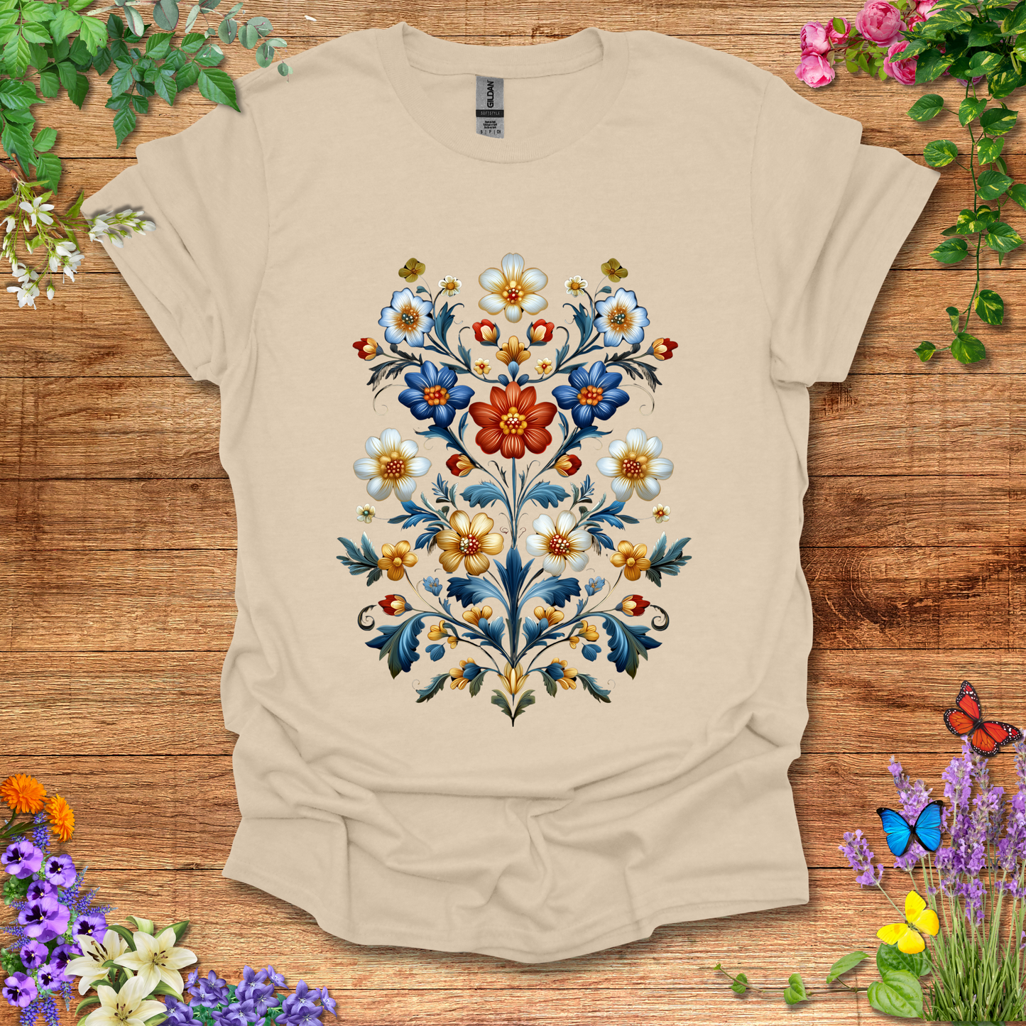 #84 Floral Pattern T-Shirt