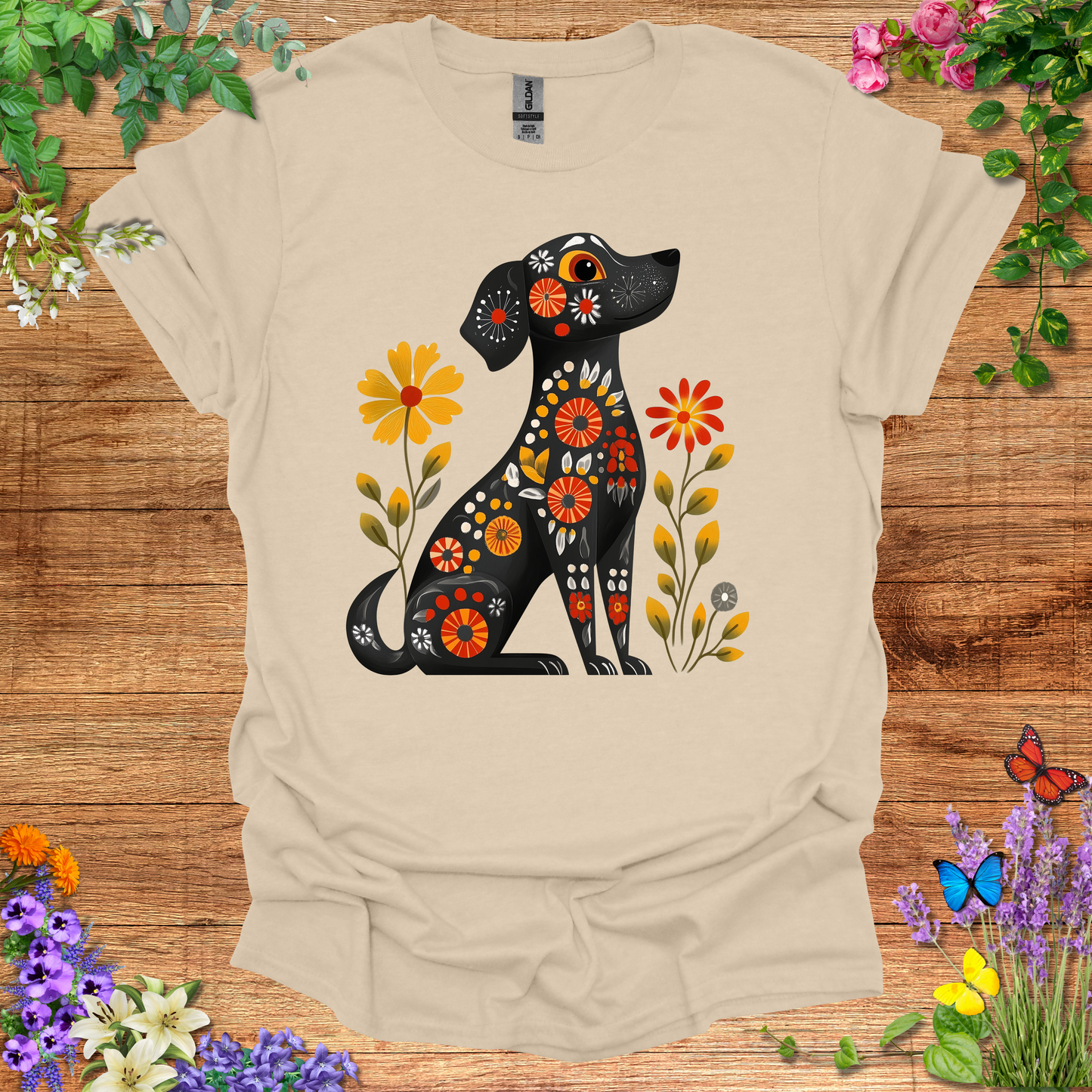 #122 Flower Pooch T-Shirt