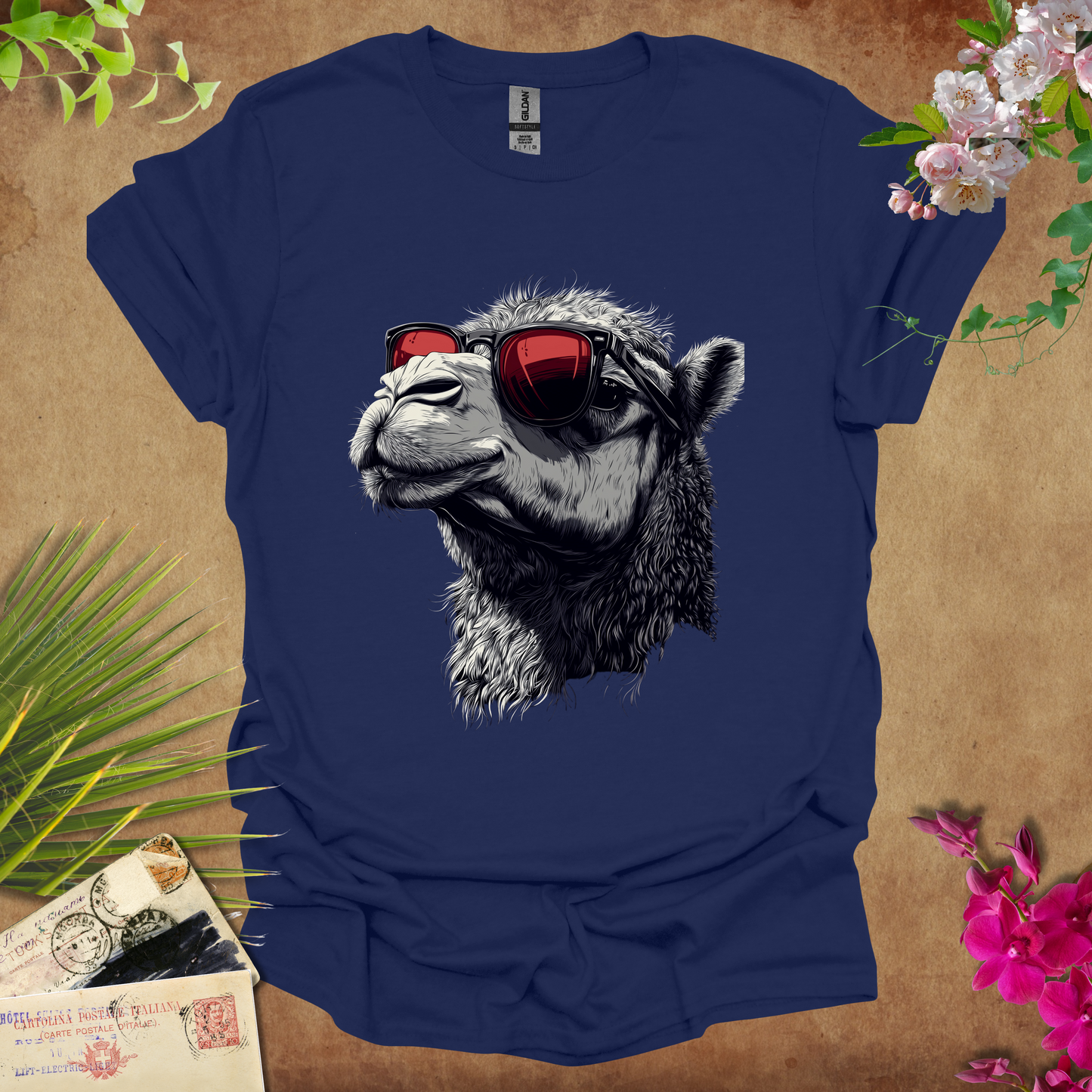 #65 Camel with Sunglasses T-Shirt