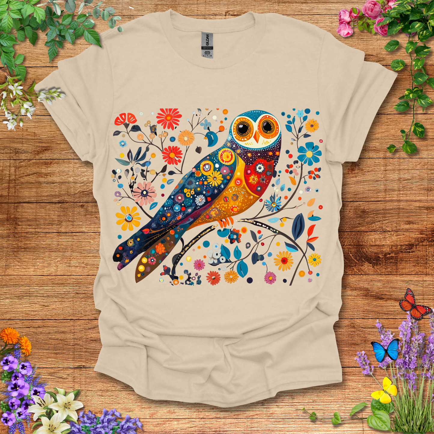 #67 Mosaic Owl T-Shirt