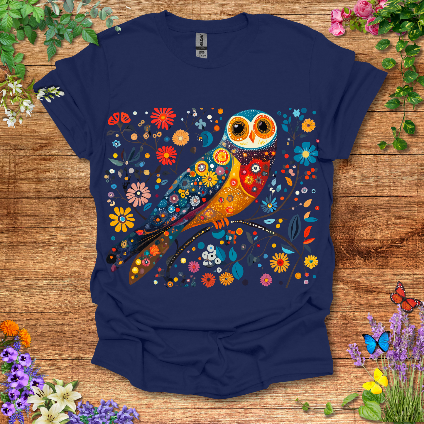#67 Mosaic Owl T-Shirt
