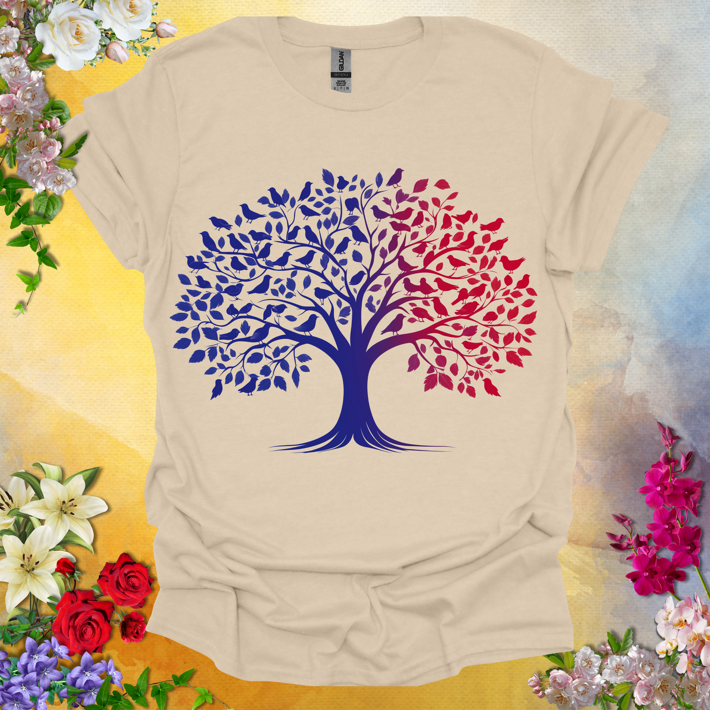 #200 Tree Birds T-Shirt