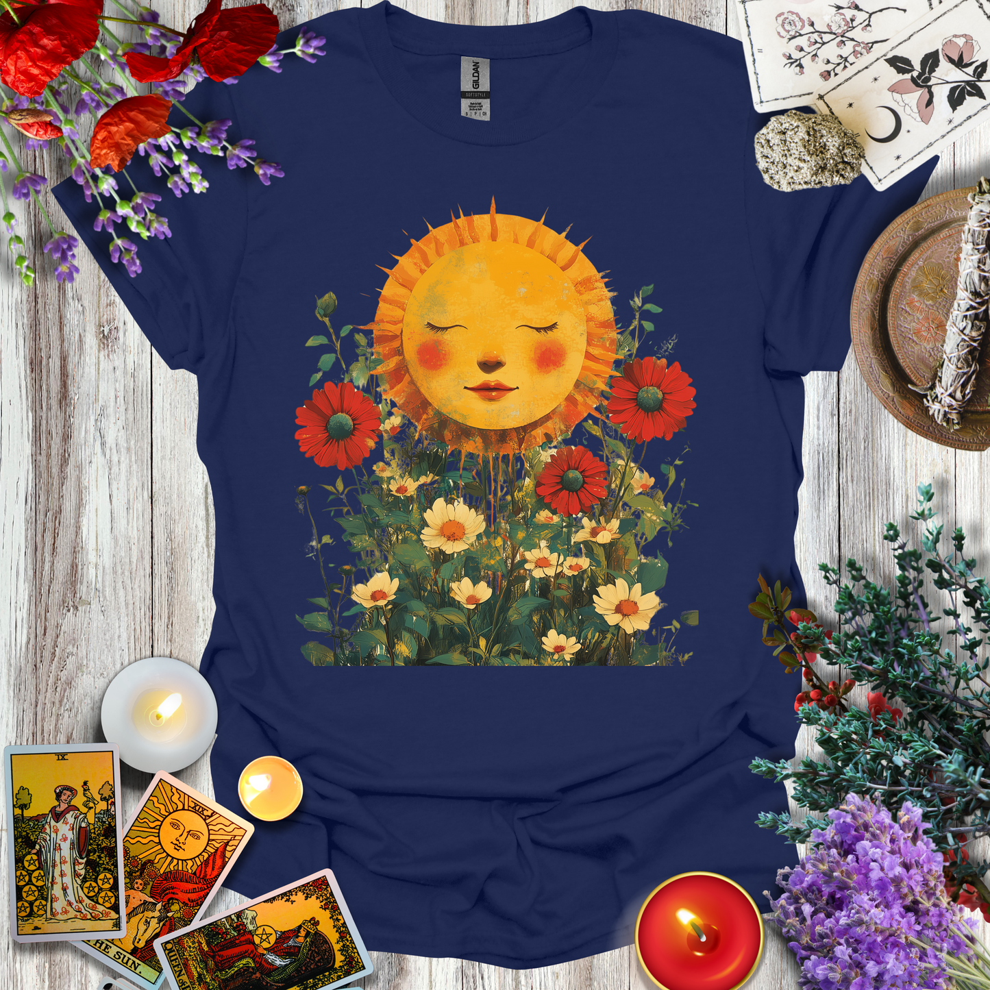 #131 Sun & Flowers T-Shirt