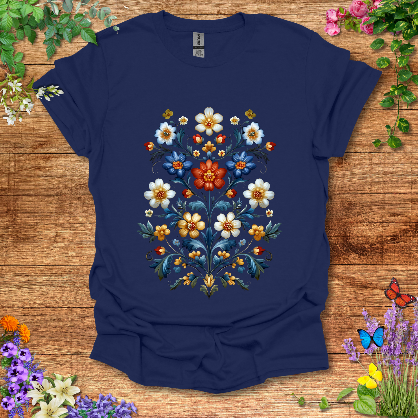 #84 Floral Pattern T-Shirt