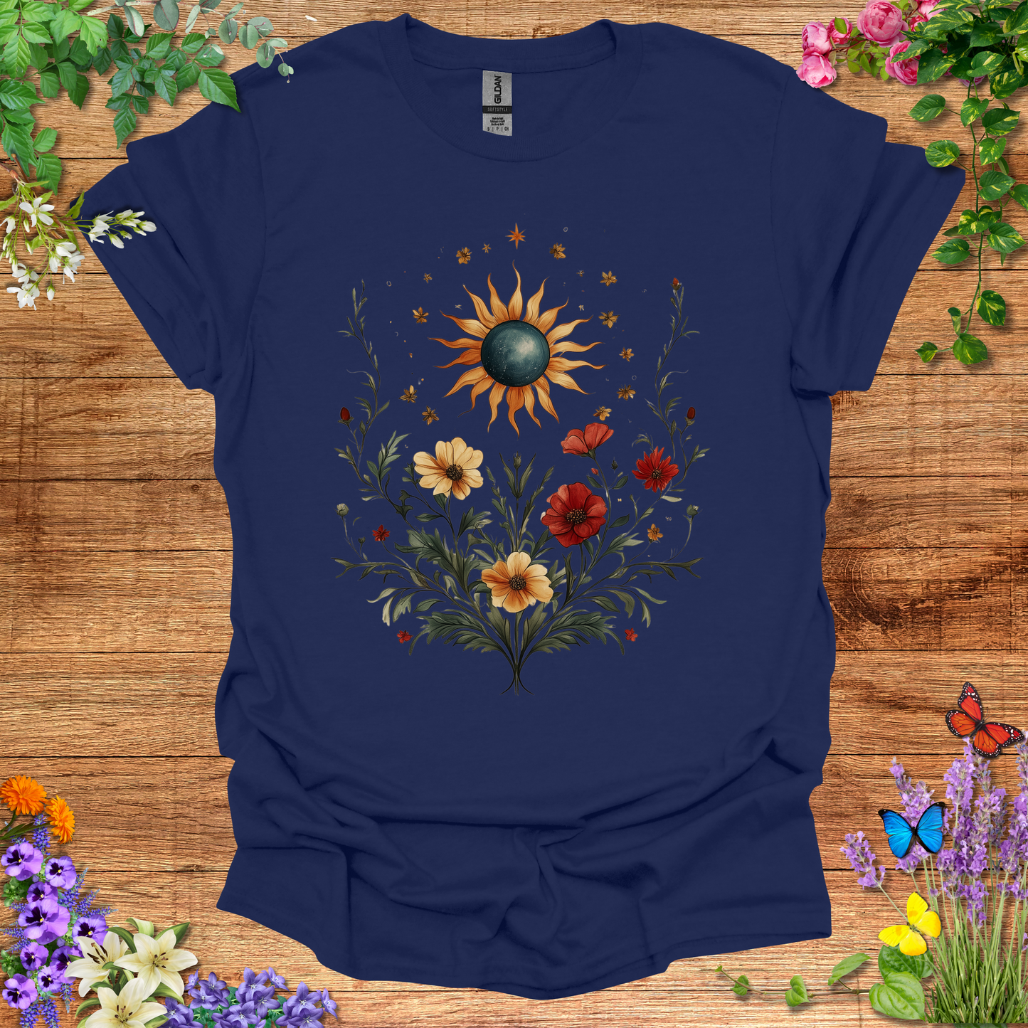 #139 Sun & Flowers T-Shirt