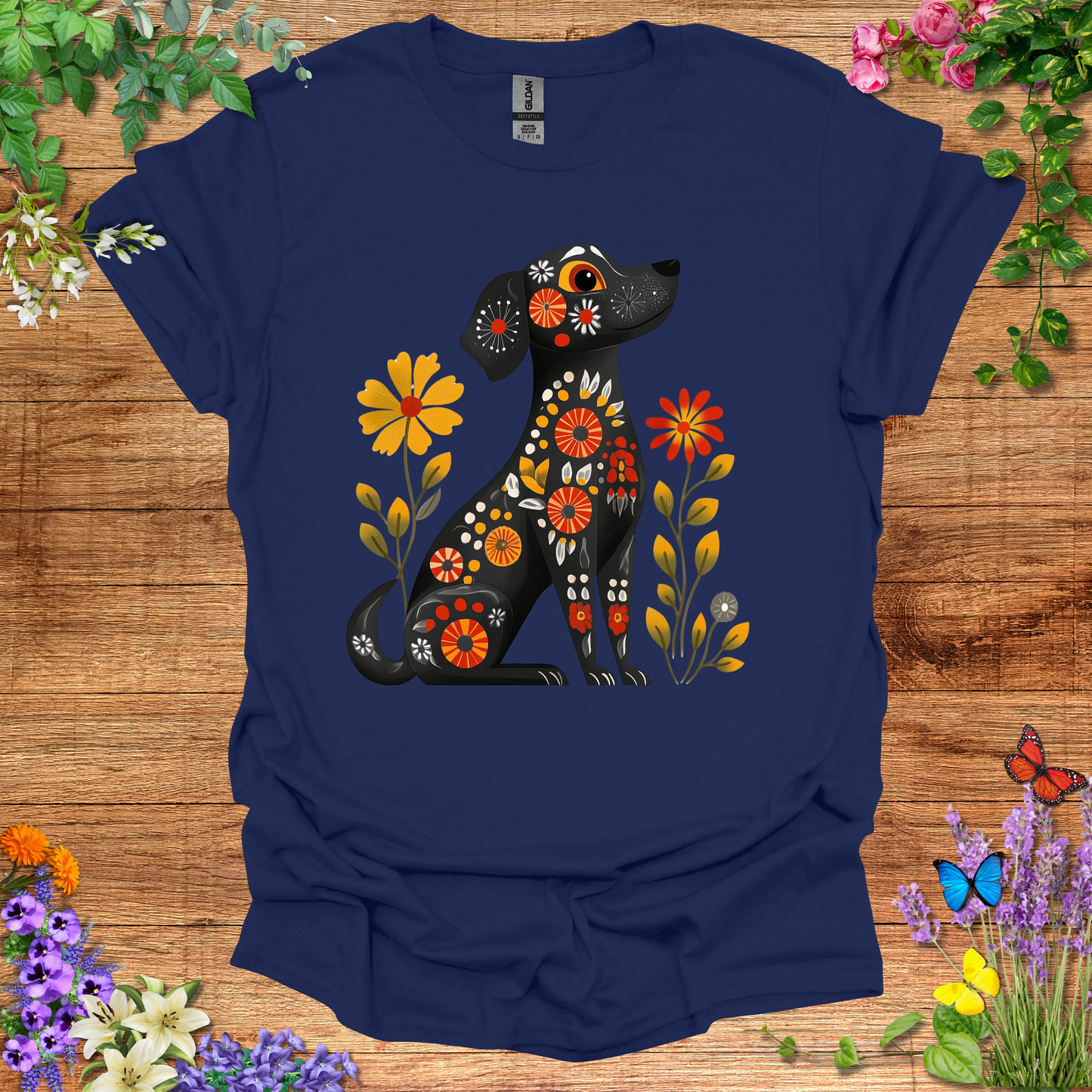#122 Flower Pooch T-Shirt