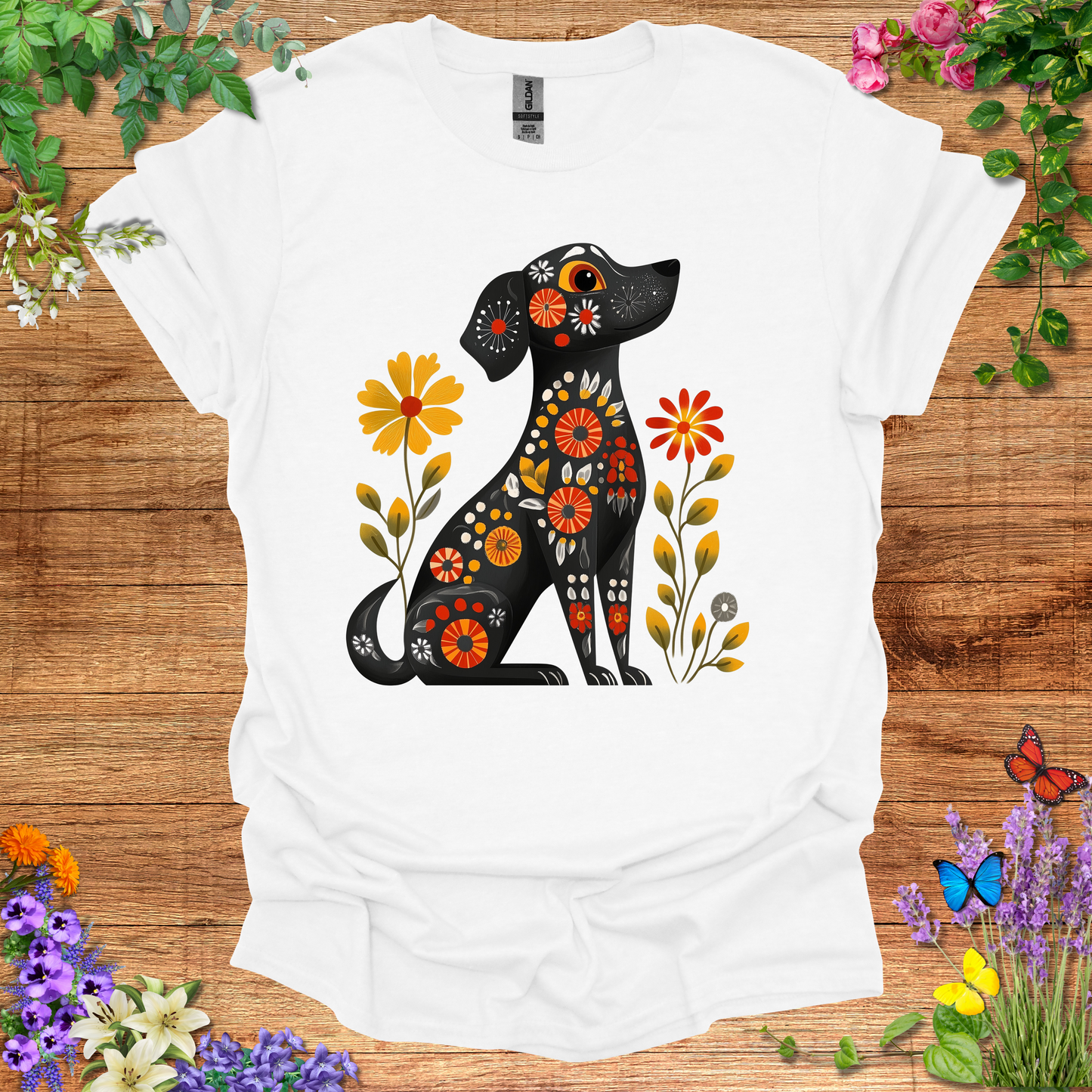 #122 Flower Pooch T-Shirt