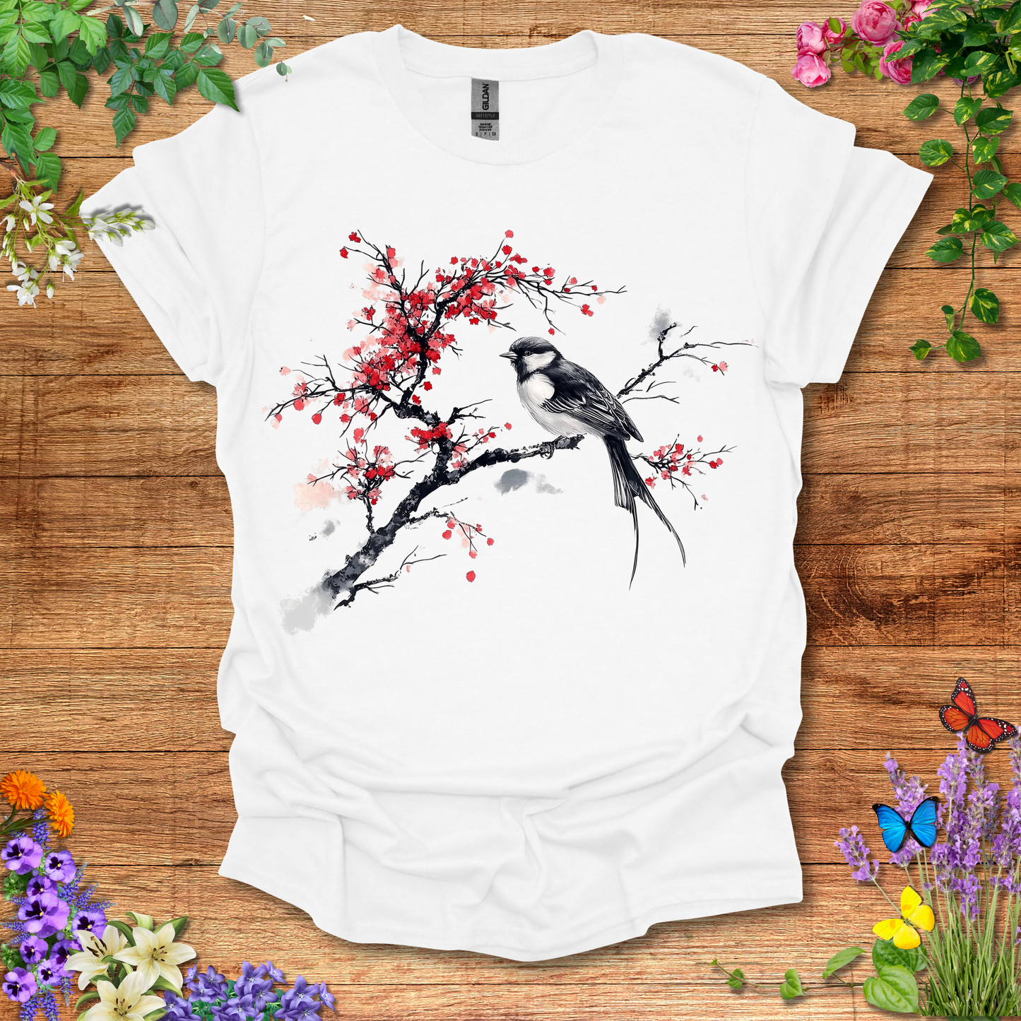 #59 Bird Branches T-Shirt