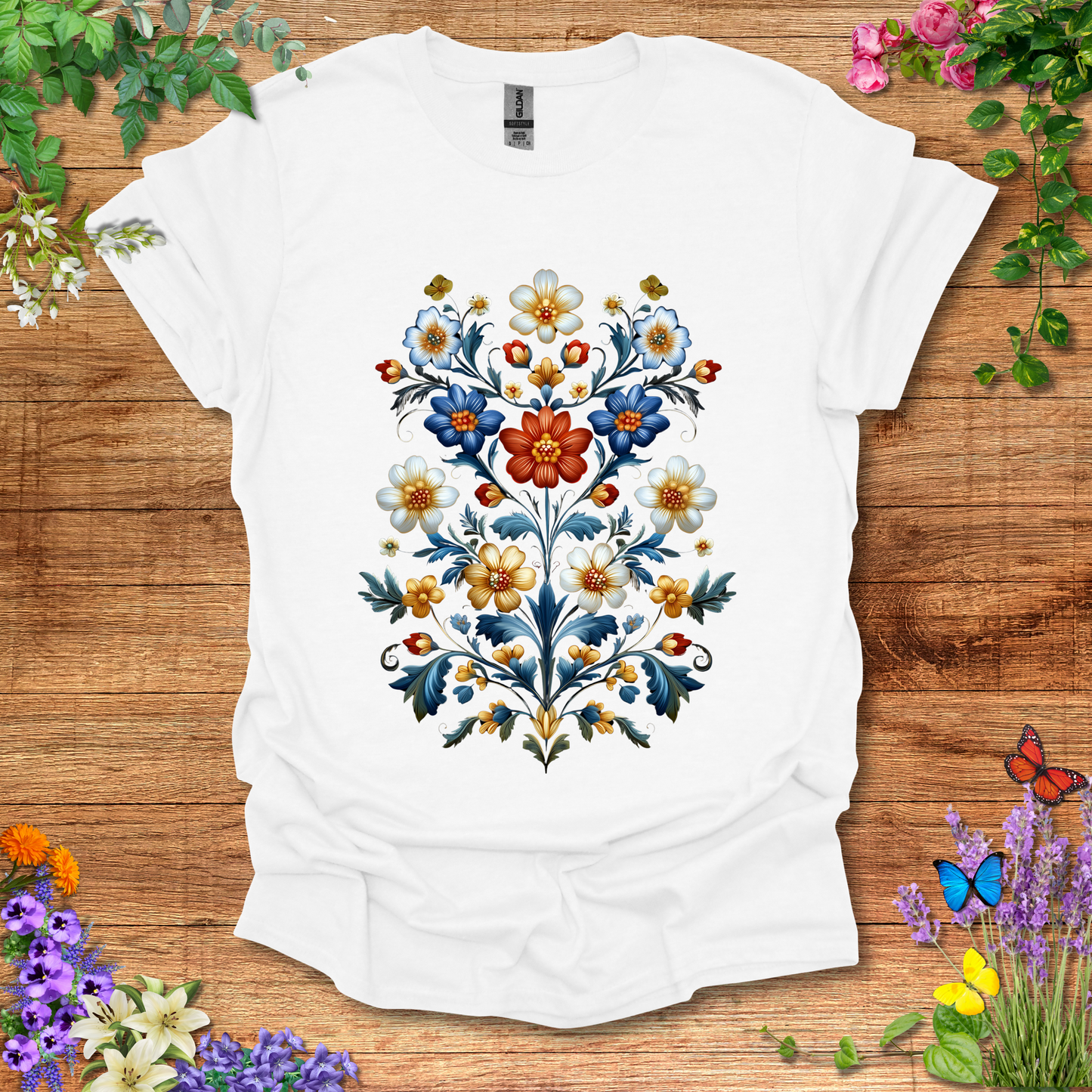 #84 Floral Pattern T-Shirt