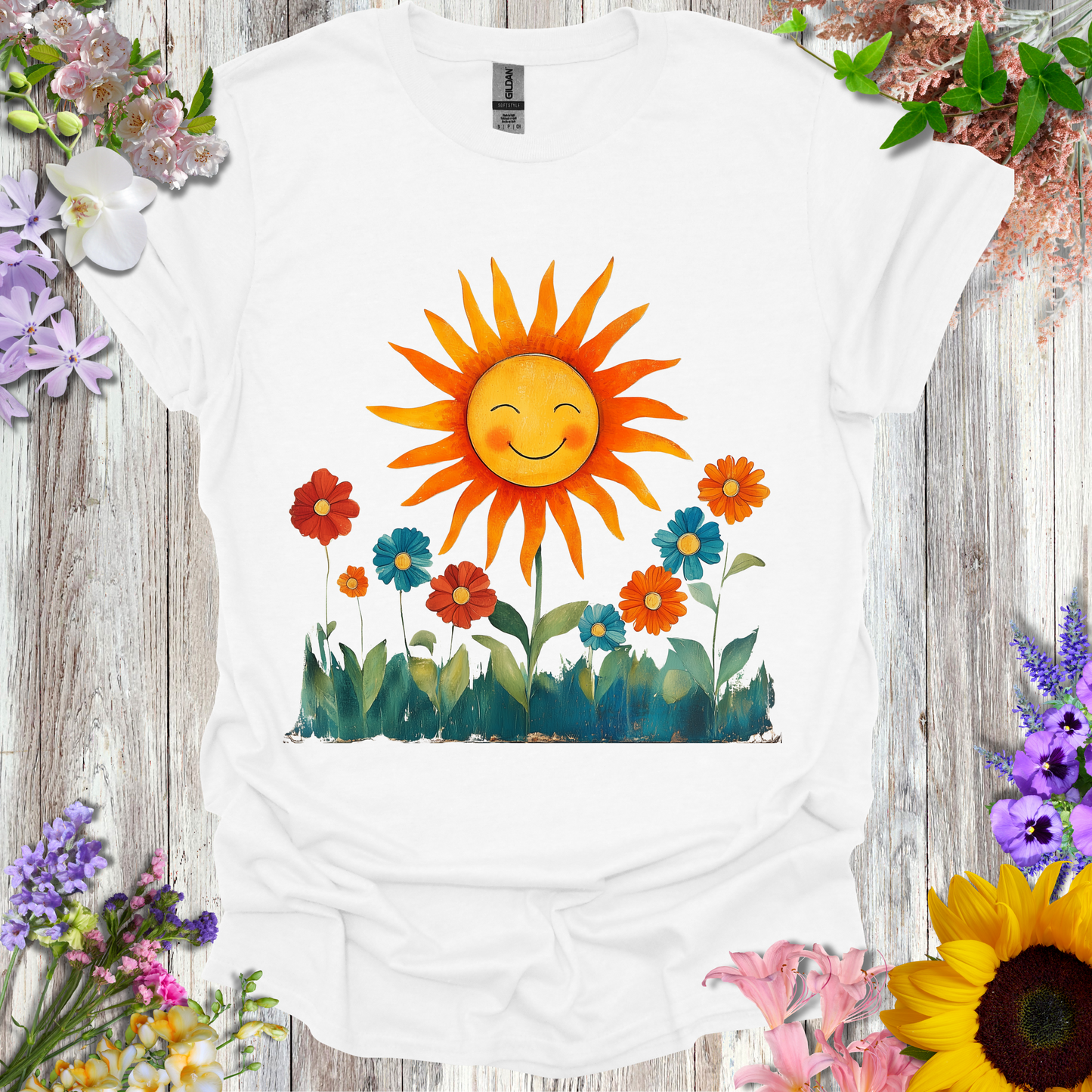 #159 Sun & Flowers T-Shirt