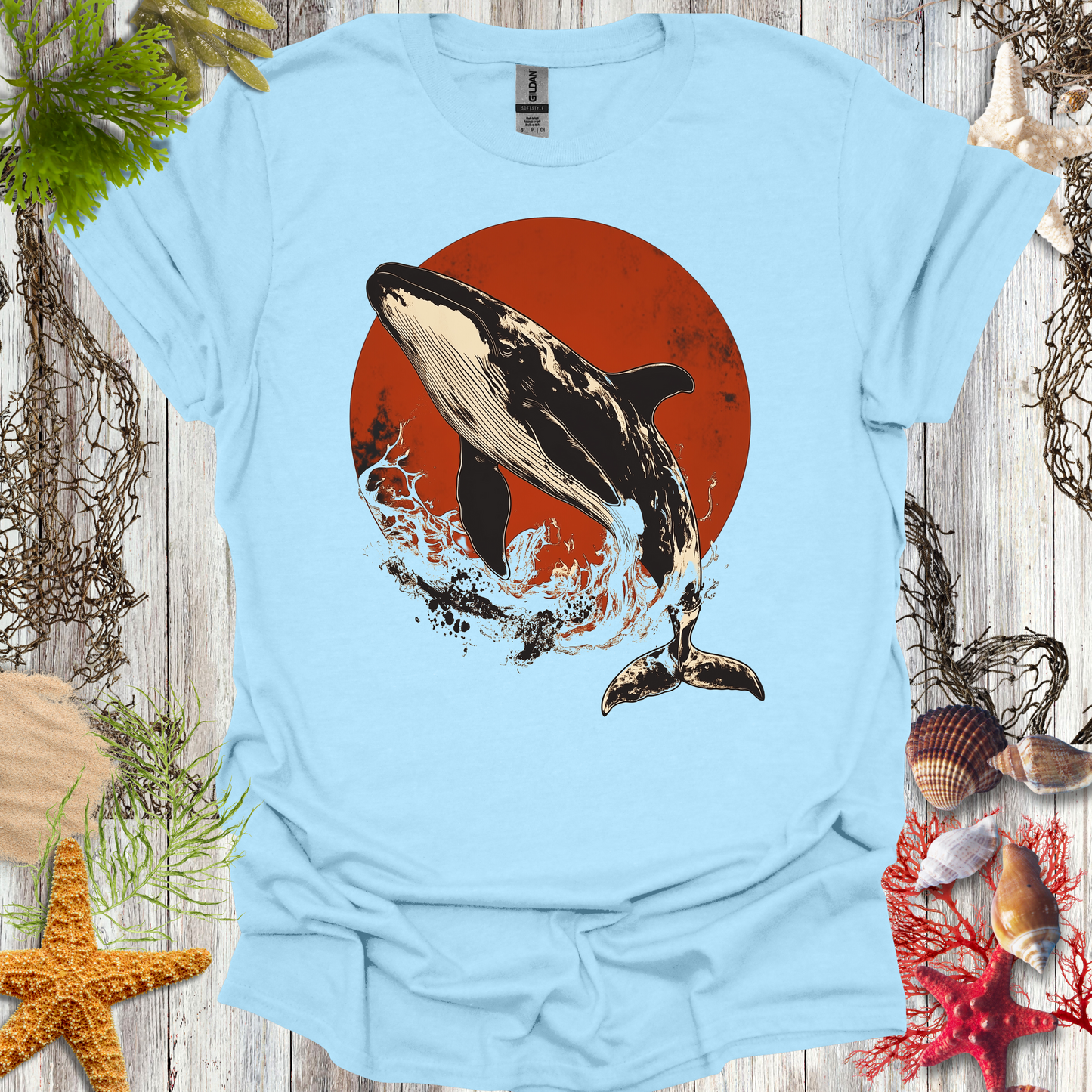 #90 Whale & Sun T-Shirt