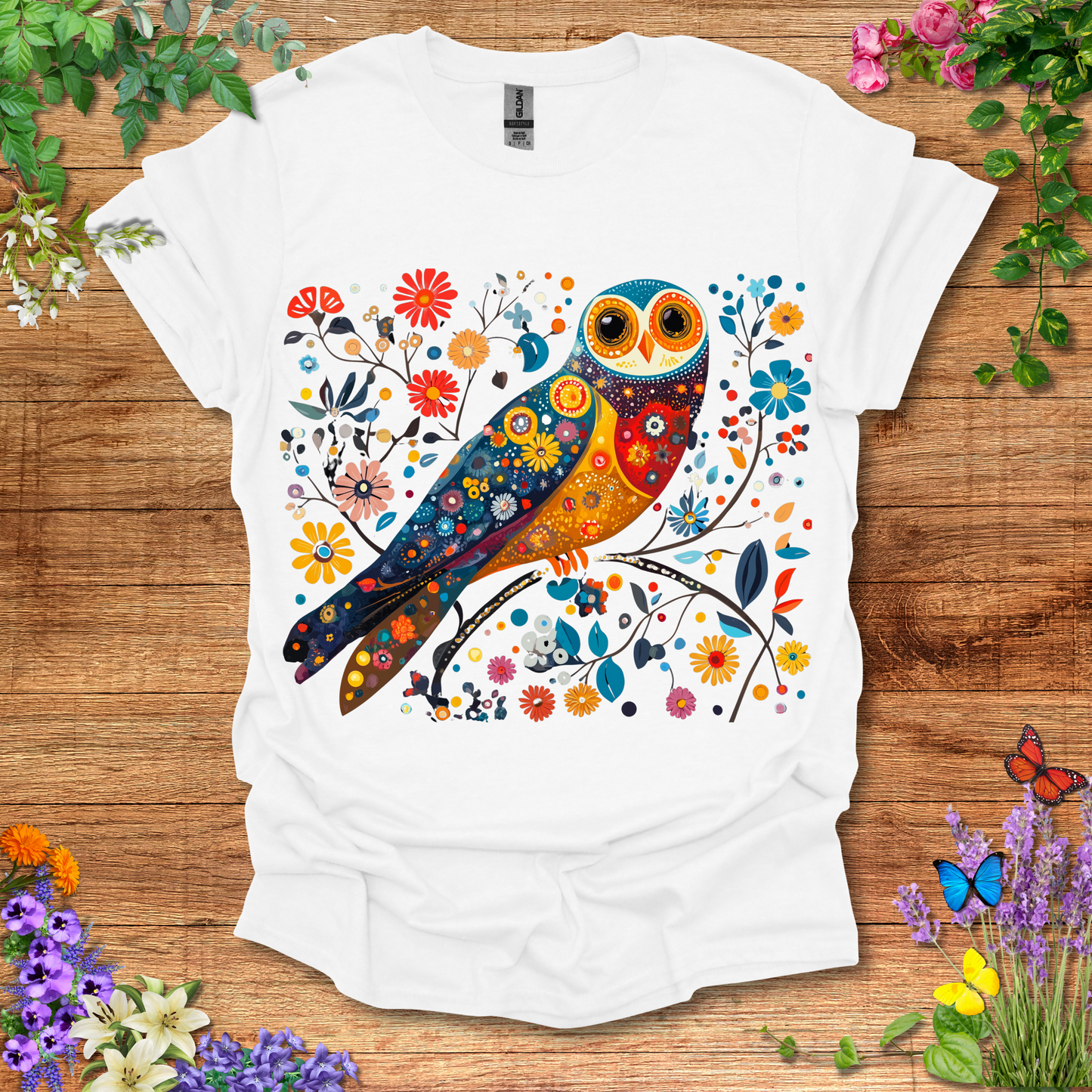 #67 Mosaic Owl T-Shirt