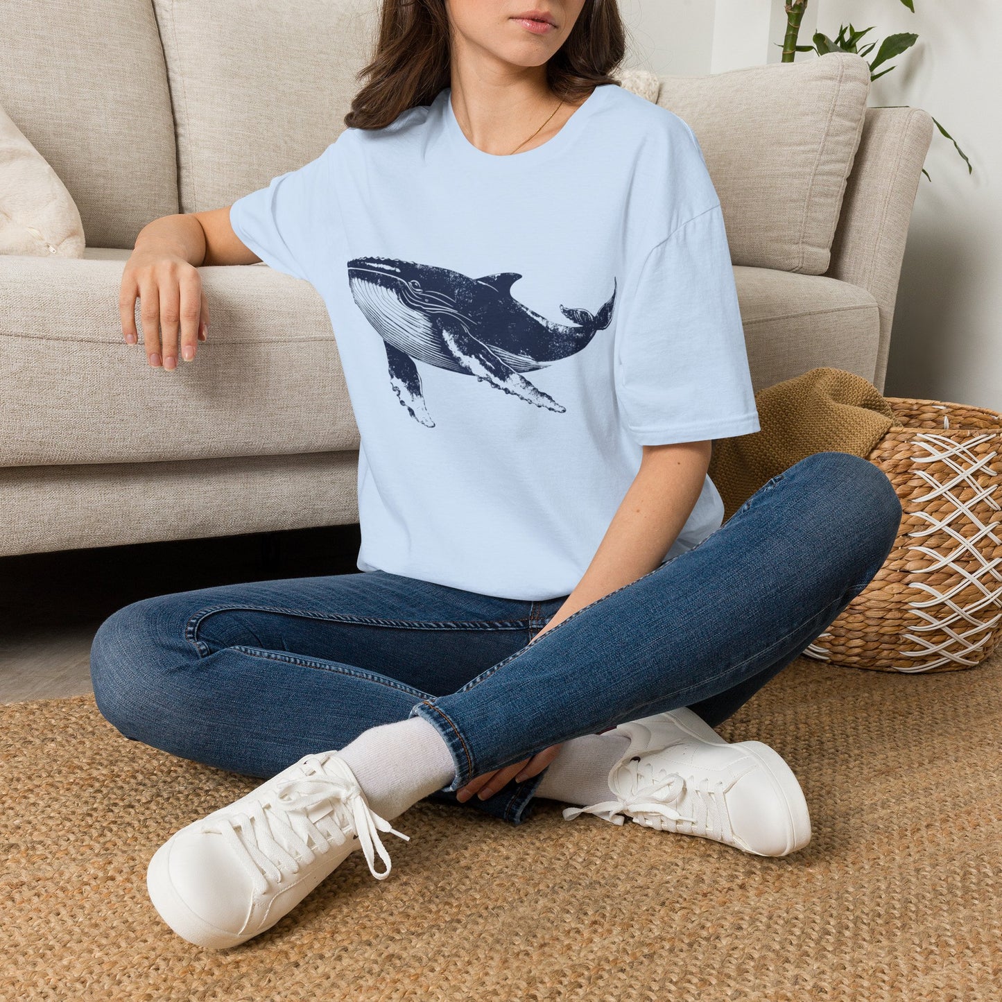 Blue Whale (B/W) T-Shirt