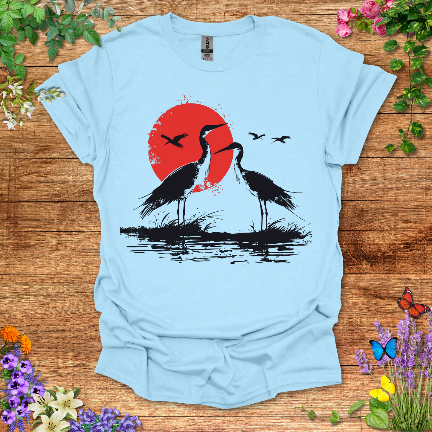 #41 Sun & Cranes T-Shirt