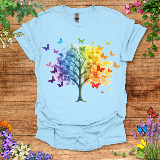 #198 Tree & Butterfly T-Shirt