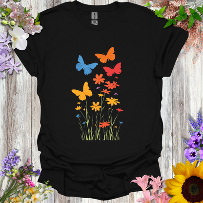 #231 Butterflies & Flowers T-Shirt