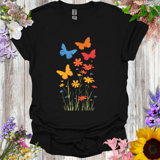 #231 Butterflies & Flowers T-Shirt