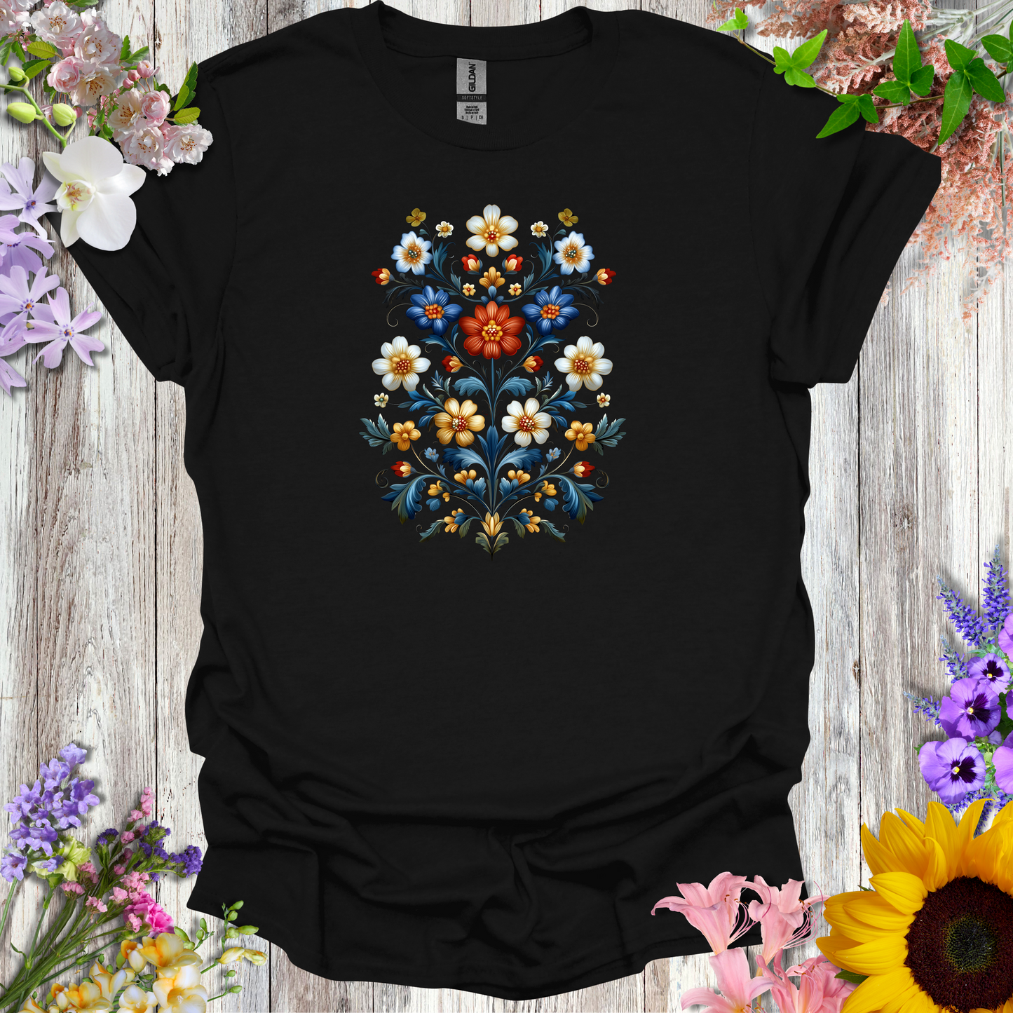 #84 Floral Pattern T-Shirt