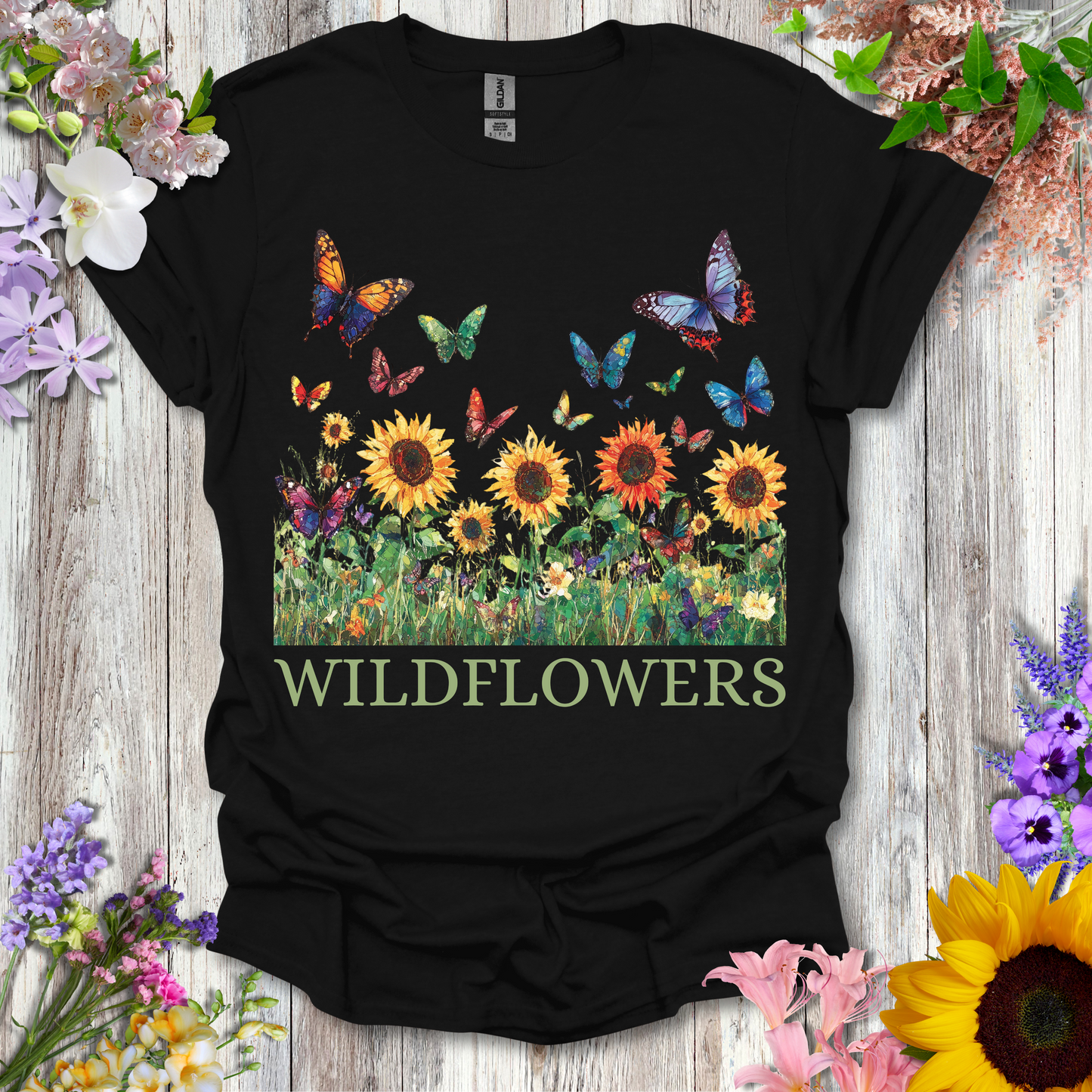 #46 Butterfly WildFlowers T-Shirt