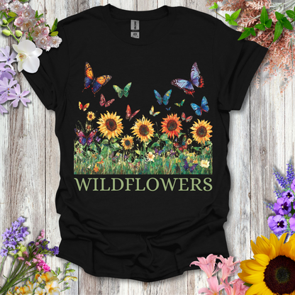 #46 Butterfly WildFlowers T-Shirt