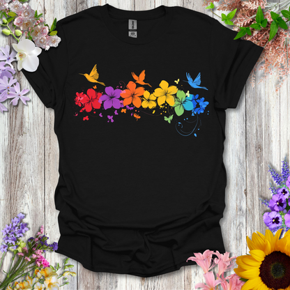 #245 Floral Birds T-Shirt