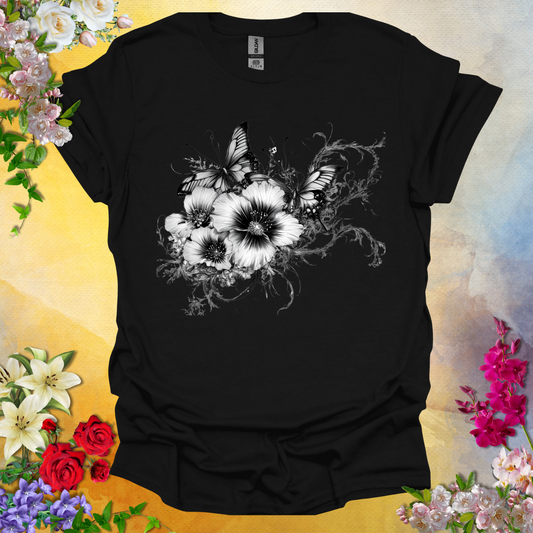 #24 Butterfly Flowers T-Shirt