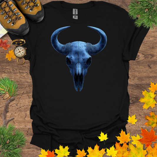 #50 Blue Buffalo Skull T-Shirt