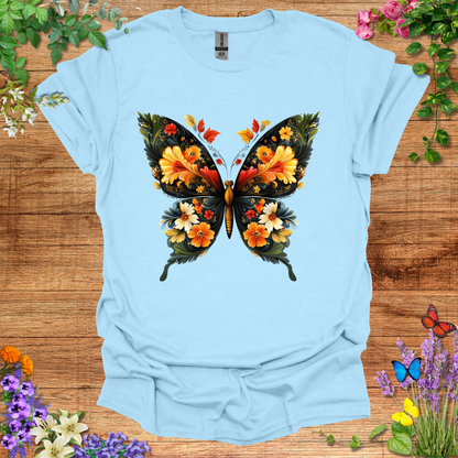 #168 Butterfly Flowers T-Shirt