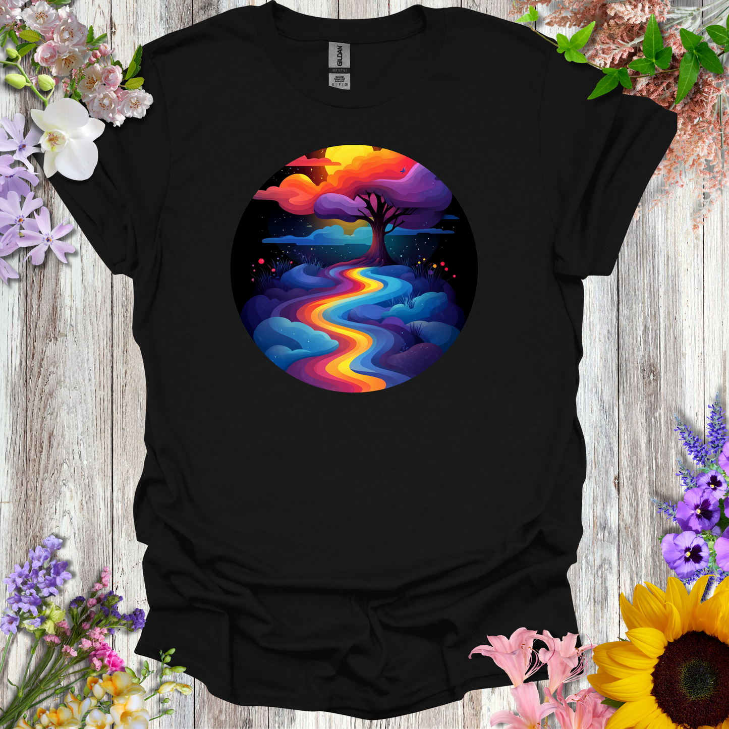 #86 Rainbow River/Tree T-Shirt